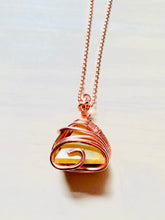 Load image into Gallery viewer, Citrine Copper Wrapped Pyramid
